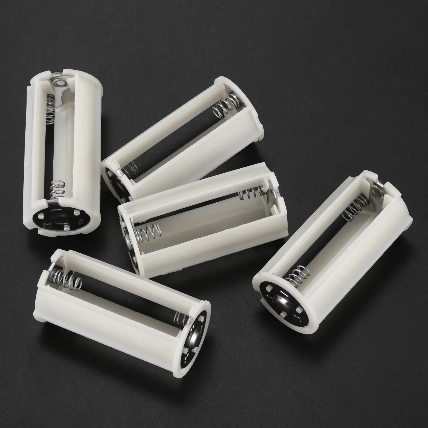 ABZV-シリアル接続 円筒形 3x 1.5V 単三電池プラスチック ホルダー 5 個