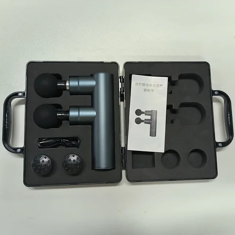 Muscle Electric Massage Gun USB Charging High Frequency Double Head Body Relax Portable Massage Gun with Bag for Sports Gift