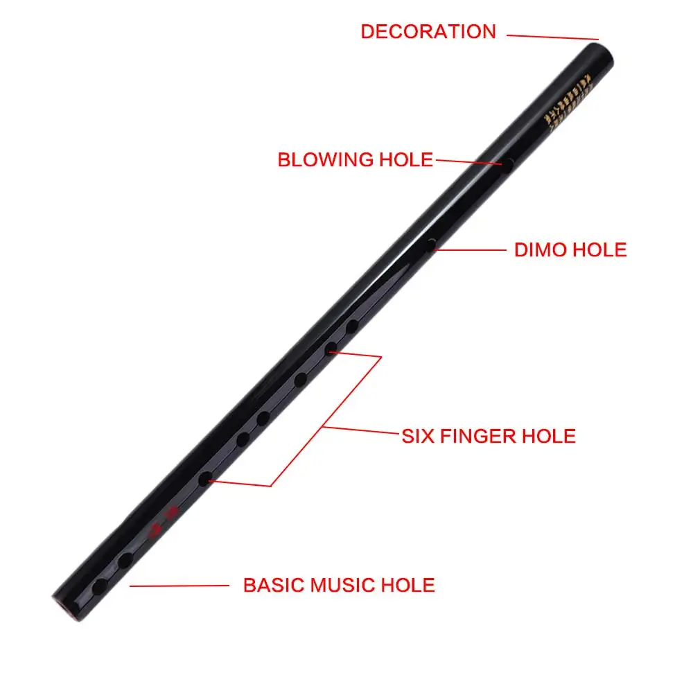 Chinese Traditional Bamboo Dizi Grandmaster of Demonic for Beginner Flute Cosplay Accessory Transverse Fife Musical Instruments