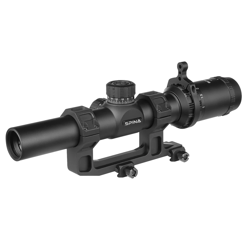 SPINA OPTICS Tactical LPVO 1-7x24 Short Dot Sight Quick Aiming Shooting Hunting Rifle Scope Riflescope .223.556.308 22LR etc