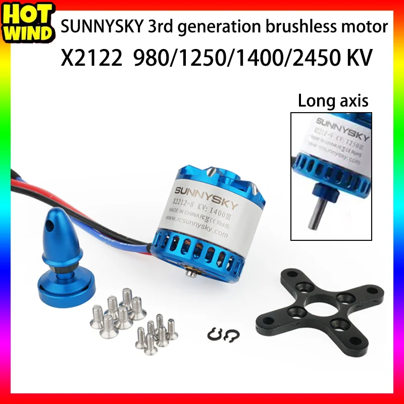 Sunnysky 3rd-Generation X2212 Brushless Motor 980/1250/1400/2450kv For Aircraft Model Fixed Wing Drone Rc Toys Diy Accessory