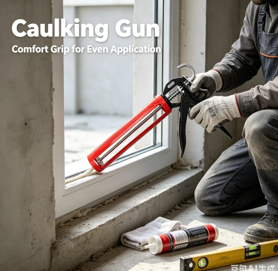 Glass Glue Gun 360° Rotating Multi-function Manual Caulking Guns Glue Seals for Doors and Windows Silicone Filling Hand Tools