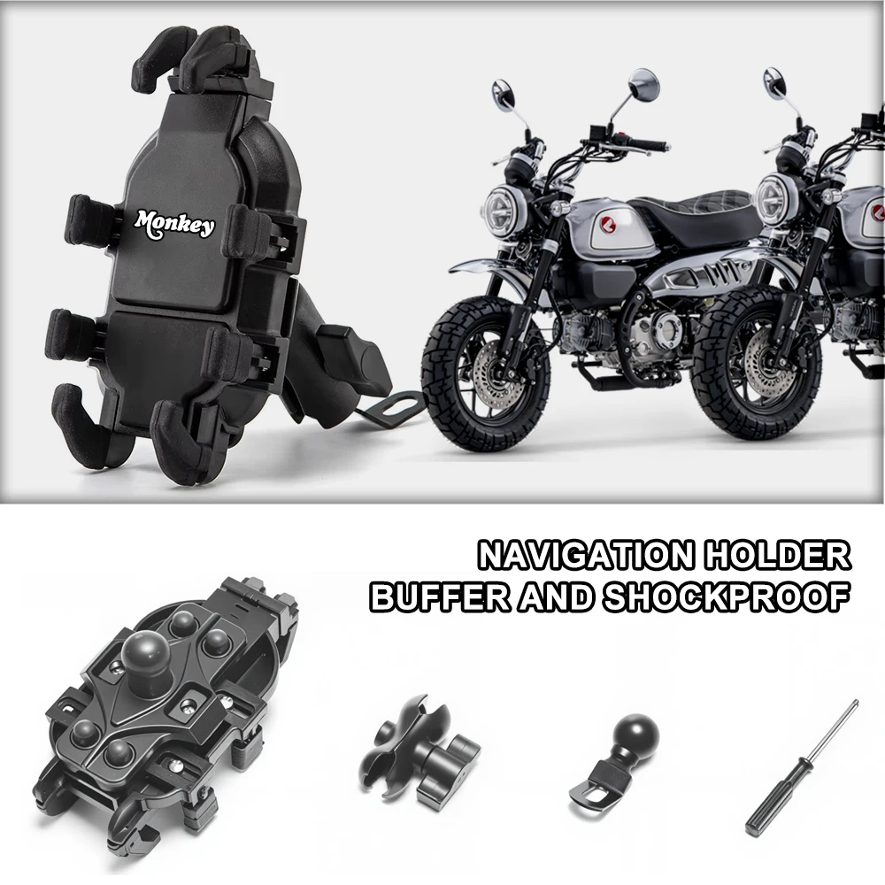 Quick Install Motorcycle Phone Mount Waterproof Handlebar mount For Honda Monkey Z125 Z120 Monkey125 Z 120 125 DAX125