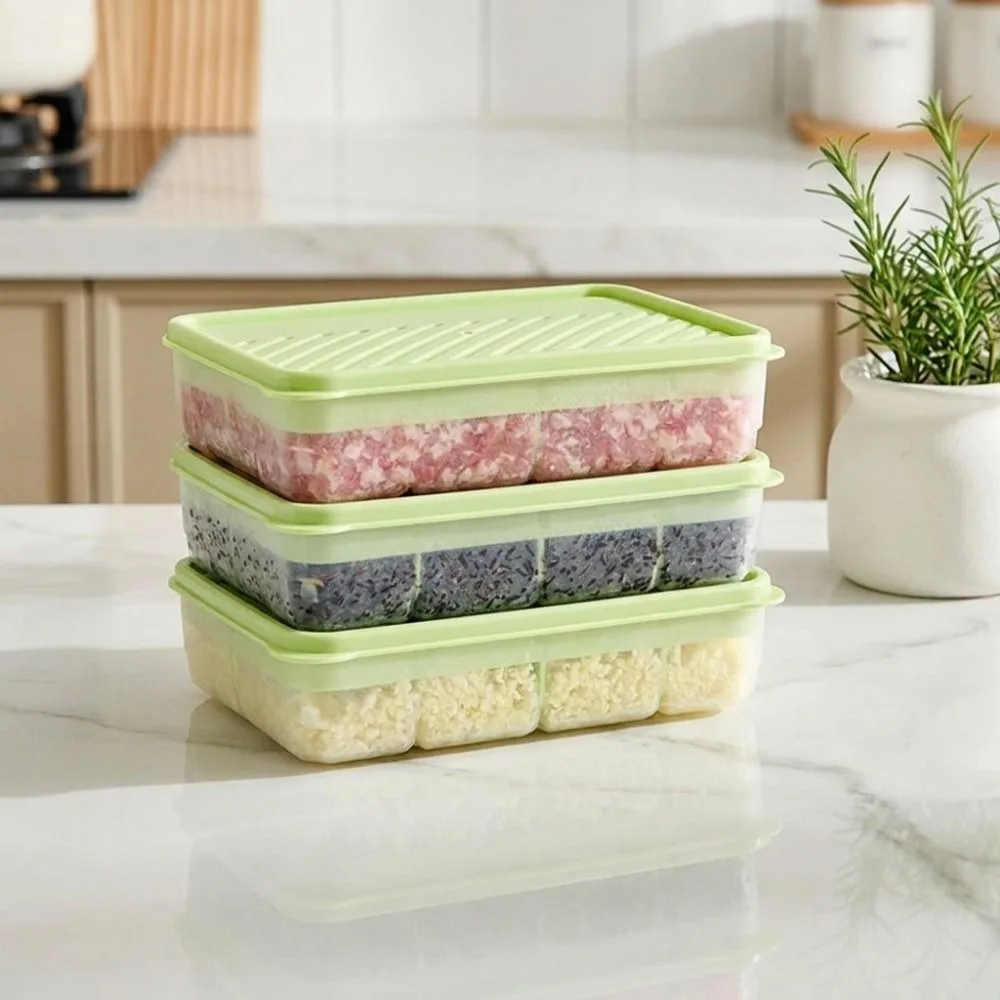 4/8/24 Grids Food Storage Box Detachable Meat Rice Sub Packing Fresh Keeping Container Reusable Sealed Partitioned Storage Box