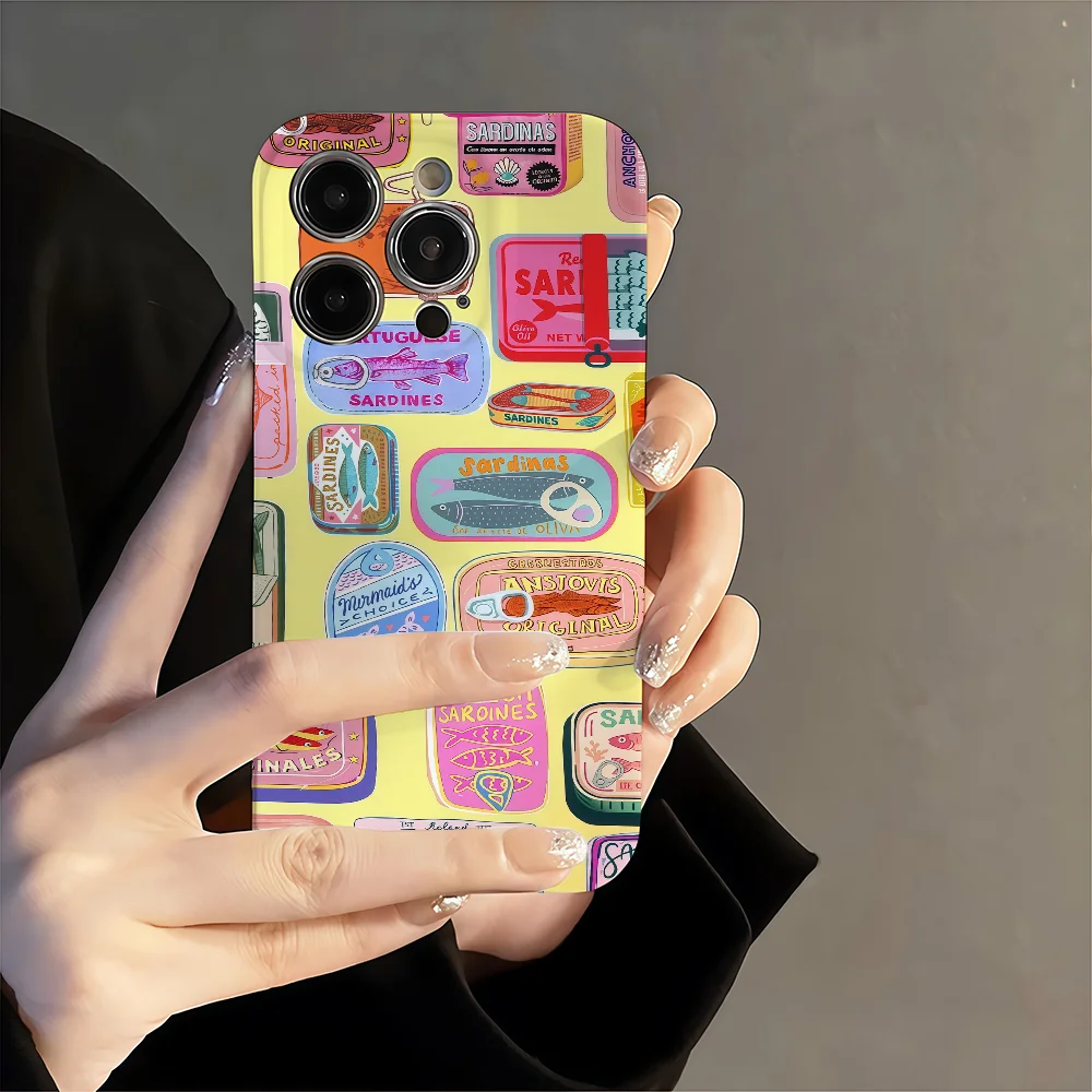 Чехол для телефона Sardines Fish Art для Samsung S24 S23 A54 55, 53FE Ultra Plus, 4G, 5G, чехлы с прецизионными отверстиями