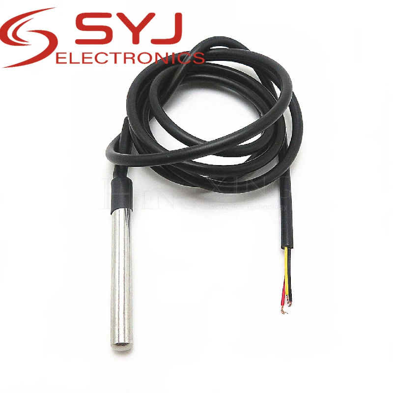 1pcs/lot DS1820 Stainless steel package Waterproof DS18B20 temperature probe temperature sensor 18B20 For Arduino