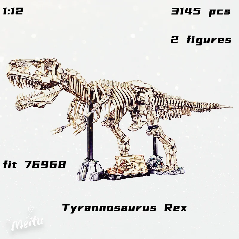 

76968 3145pcs Dinosaur Model T-Rex Fossils Tyrannosaurus Rex World Park for Kids Boys Birthday Gifts Entertainment Toys