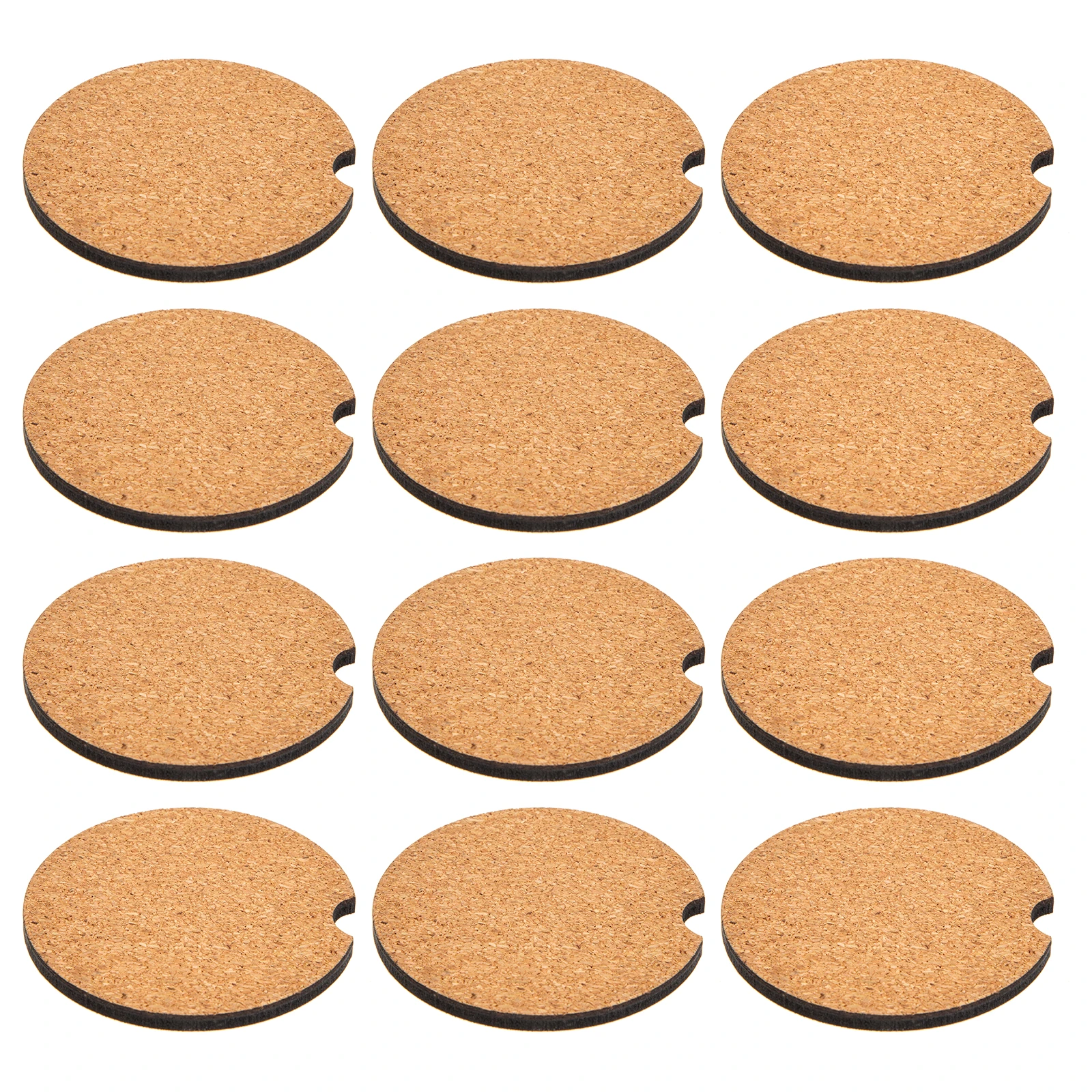 

20pcs Coasters 65x65x4mm Sublimation Sublimation Car Coasters Blanks Cup Holder Protection Rubber Soft Cork Bottom