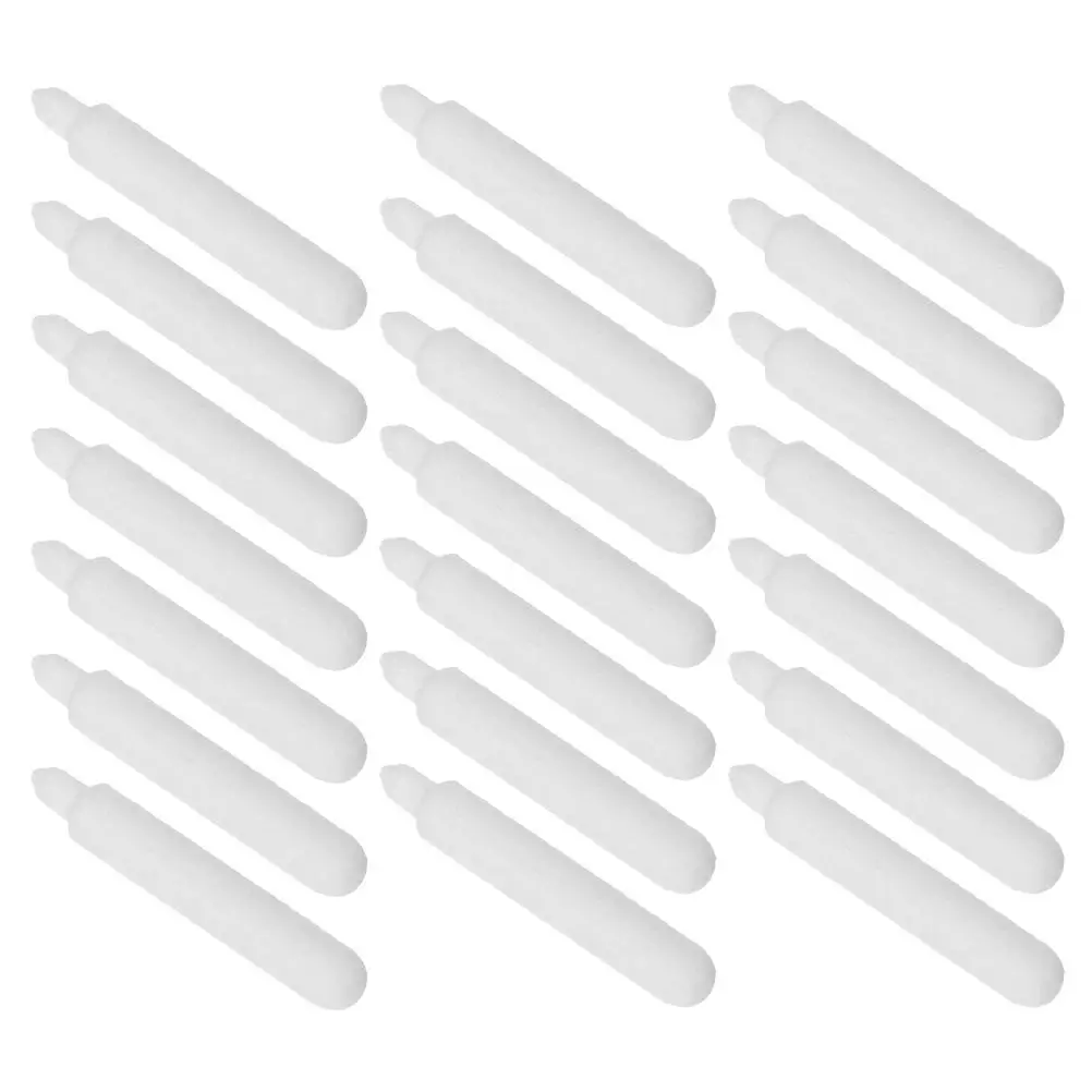

50 Pcs Replacement Pen Acrylic Marker Tips Ultrafine White Plastic Long Lasting Wear Resistant Easy Installation Office