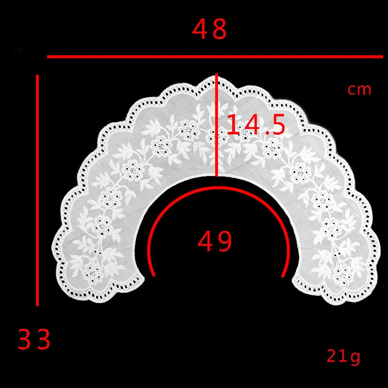 Popularna biała czarna bawełniana haftowana kołnierz do dekoltu z koronki aplikacja wykończeniowa gipiury szycie ubrań wystrój sukienki damskie
