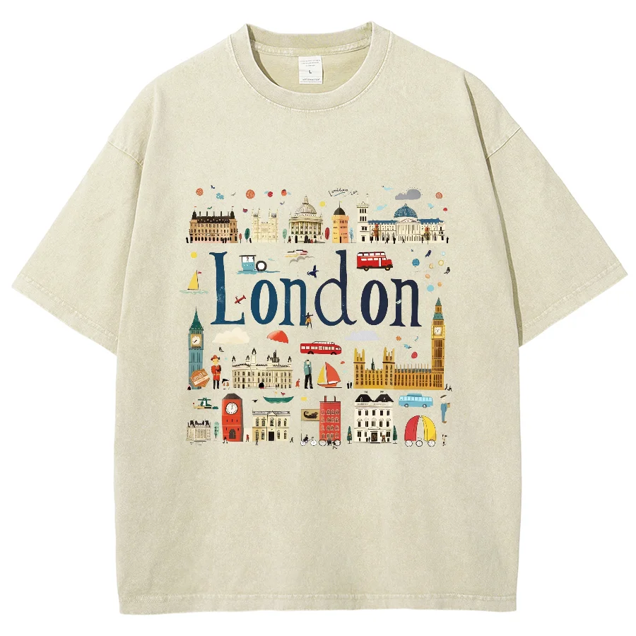 Футболка промытая Y2K, винтажная короткая футболка оверсайз для мужчин и женщин, 15 цветов