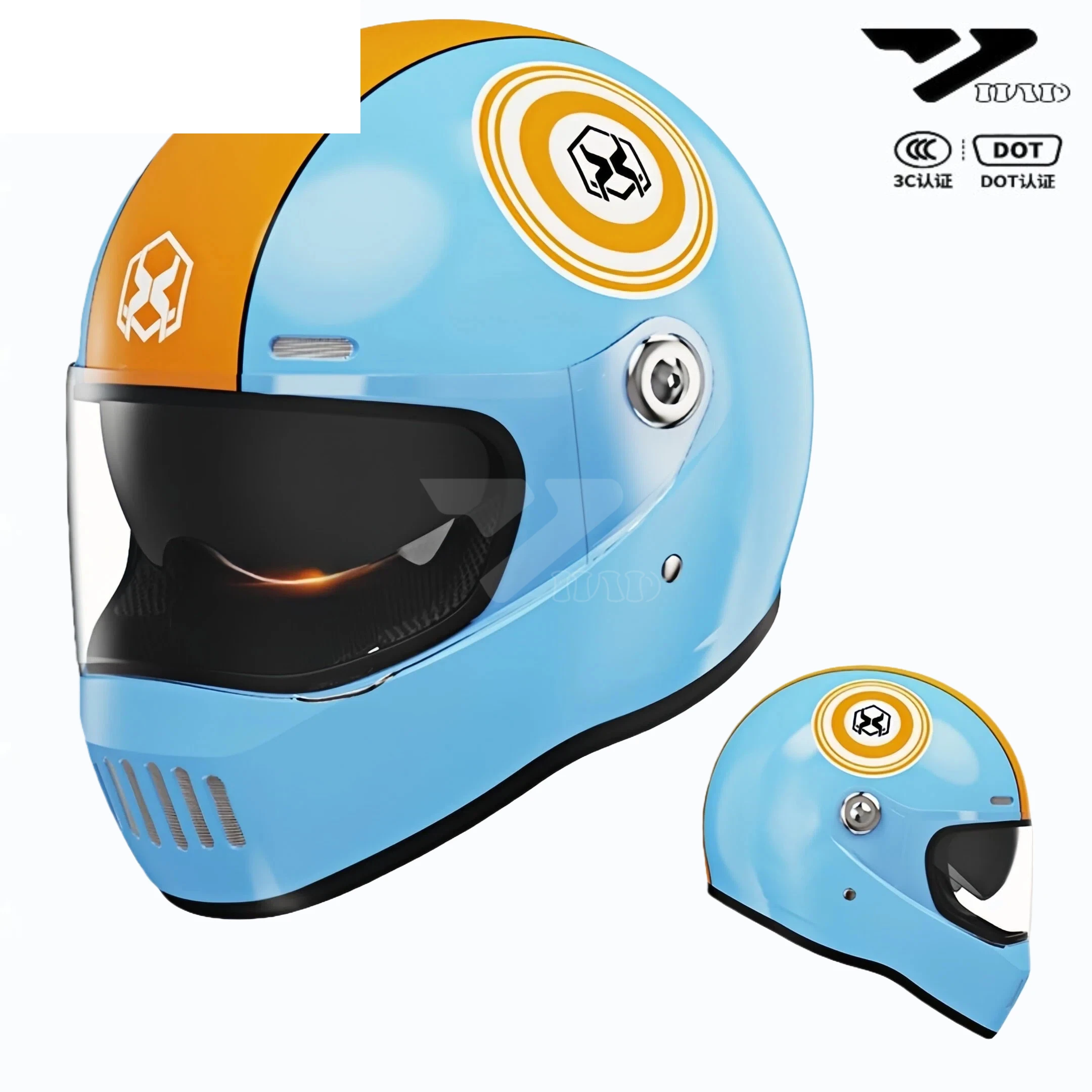 신형 ABS 유니섹스 오토바이 LED 테일 라이트 오픈 페이스 헤드 가드 DOT 승인 퀵 릴리즈 클로저 듀얼 올