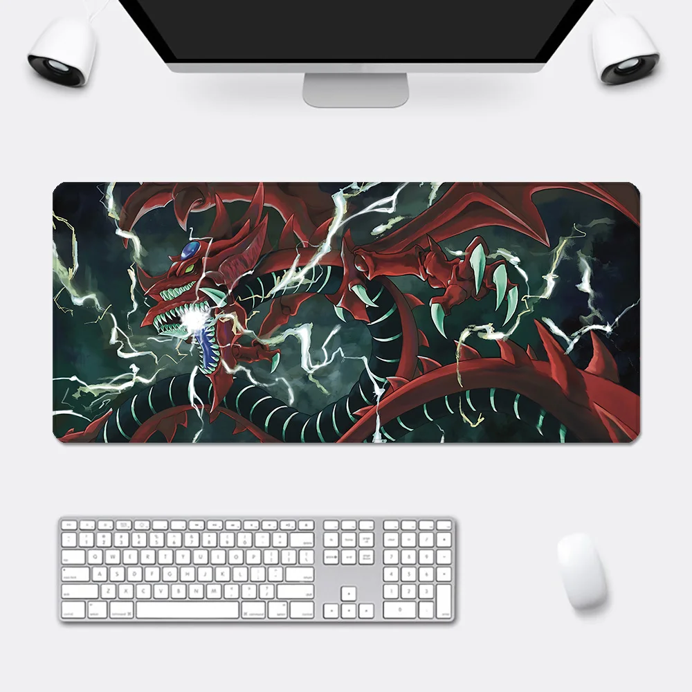 YuGiOh SAINT DRAGON THE GOD OF OSIRIS Mousepad HD Printing Computer Gamers Locking Edge Non-slip Mouse Pad Keyboard PC Desk Pad