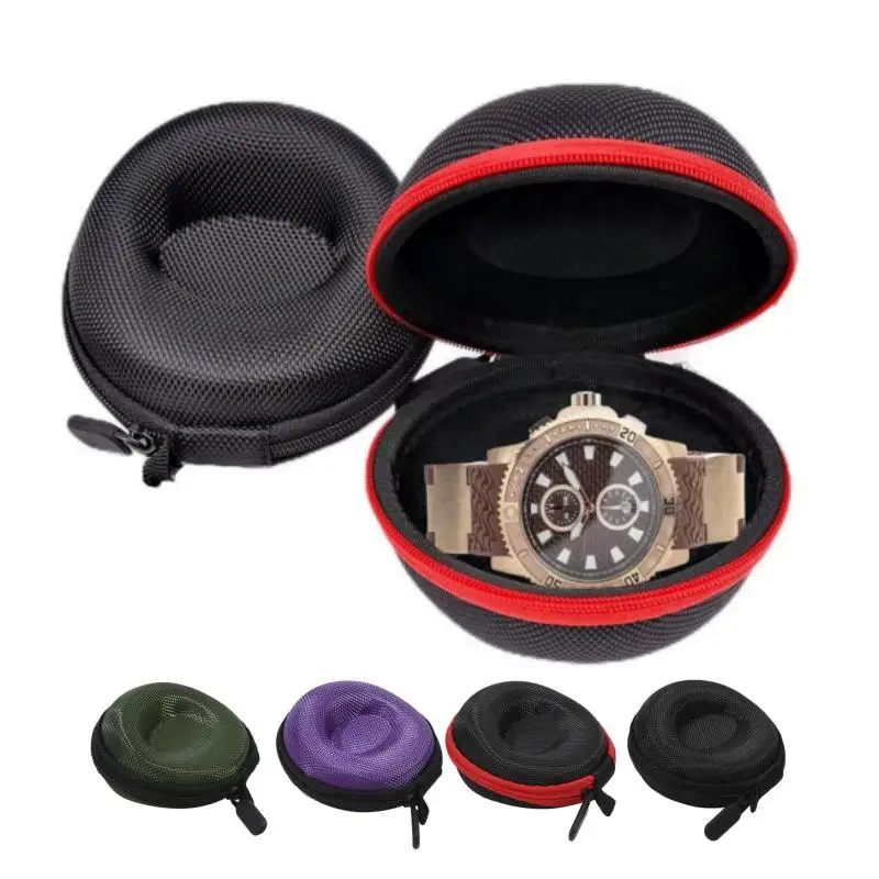 Picture 4: Portable EVA Single Watch Travel Case Watch Storage Organizer Box Watch Holder Waterproof for Smartwatches Zippered Container