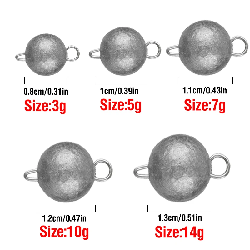 50 Teile/los Angeln Blei Kopf Platinen Jig Kugel Gewichte Locken Cheburashka Blei Platinen Für Weiche Köder Angeln Zubehör 3g-14g – Detail 5