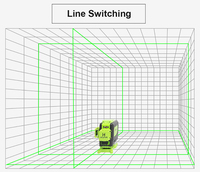 Huepar remote control 903DG For Tile,Green self-leveling 360 degree horizontal&vertical 12 multi lines 3D flooring laser level