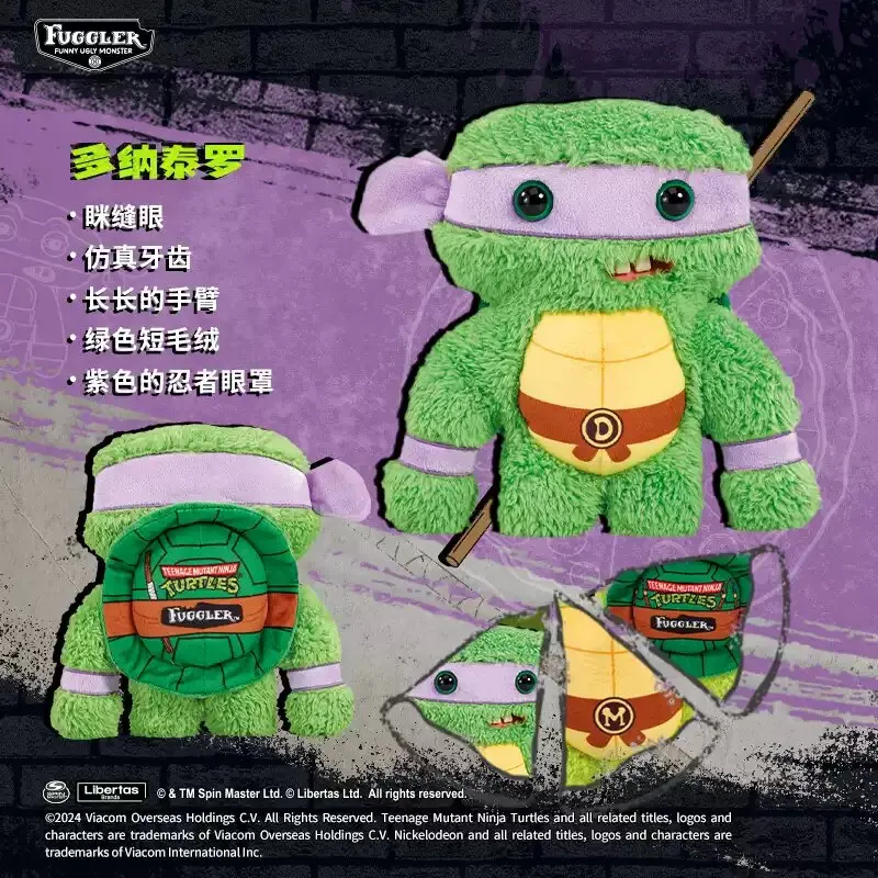 Fuggler Funny Ugly Monster Teenage Mutant Ninja Turtles Series Michelangelo Plush Toy Leonardo Donatello Soft Plushies Doll Gift