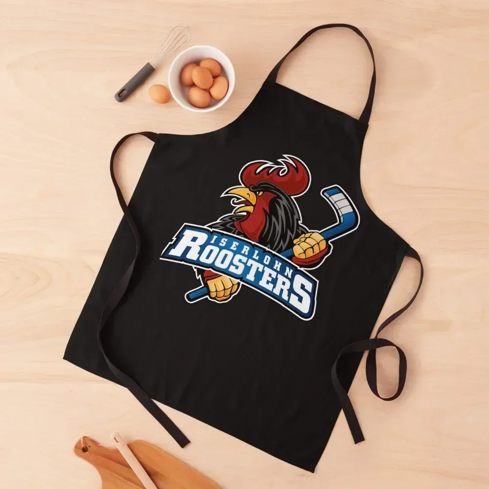 Iserlohn Roosters Classic T-Shirt Apron Cute Kitchen Kitchen Front Korean with pockets Apron