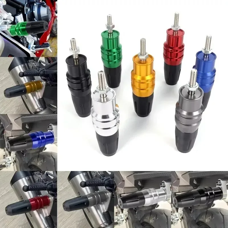 New for Motorcycle Engine Shatter Crash Pads Exhaust Slider Protector Stick Bar 10mm Anti Falling Rod Scooter Universal 7 Colors
