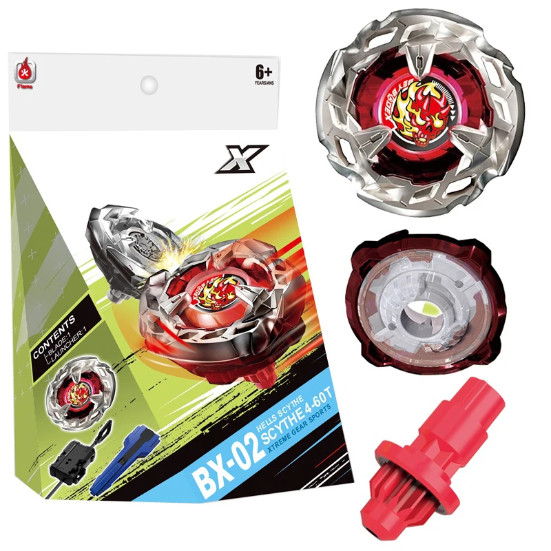 

Bey X BX-02 Hells Scythe Spinning Top with Launcher Grip Box Set Kids Toys for Boys Gift