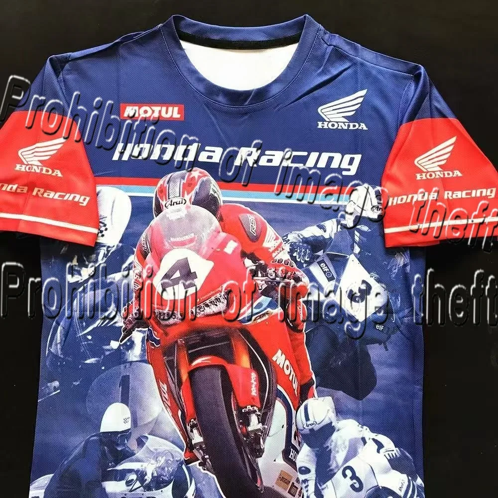 

Новая мужская футболка Honda Motorcycle Culture Graffiti Motorcycle Rider с короткими рукавами для гонок, быстросохнущая дышащая футболка с 3D принтом