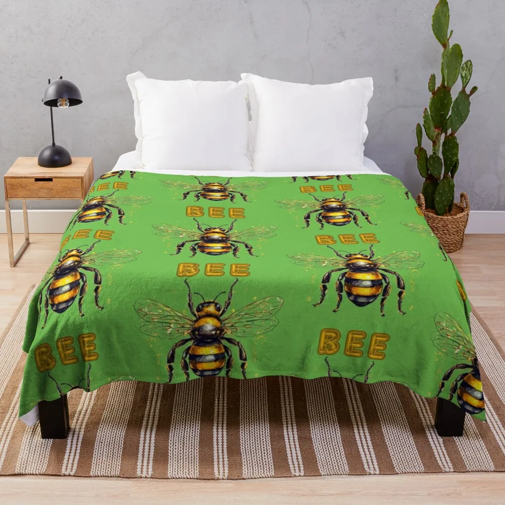 Bees Honey Ecology Throw Blanket Single Luxury St Blankets