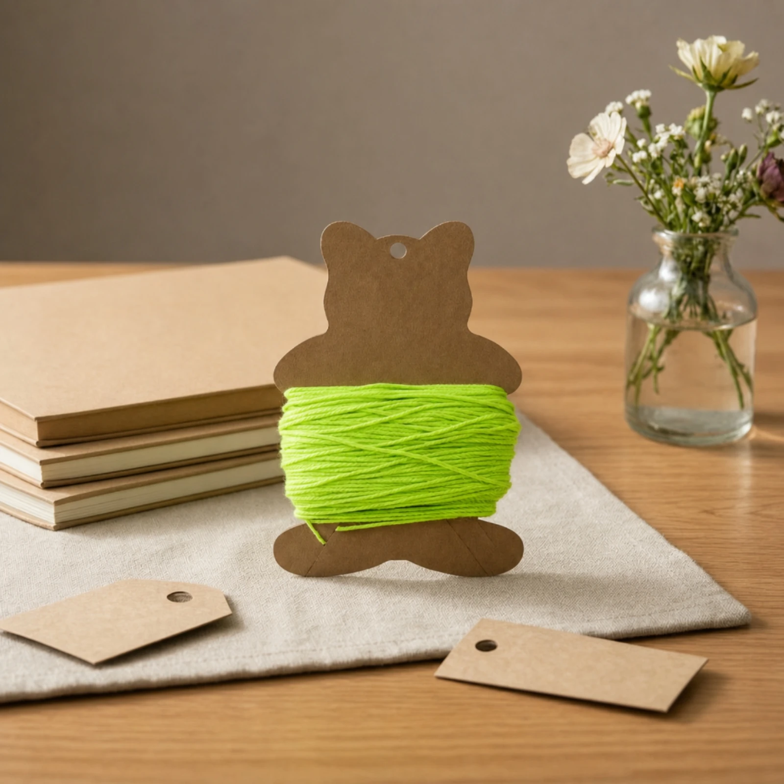 Winding Card Die-Cut Cord Organizer Thread Card Flat Winding Board Compact for Crafters, Craft Rooms, Tackle Boxes - view 5