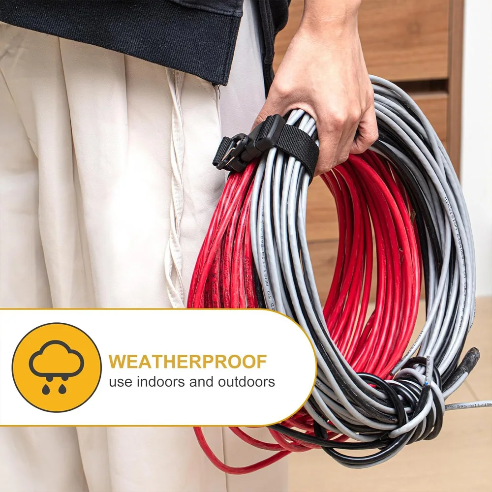 17 Inch Heavy Duty Extension Cord Organizer, Adjustable Triangle Clip Cord Hanger for Garage Storage (1/6 Pack)