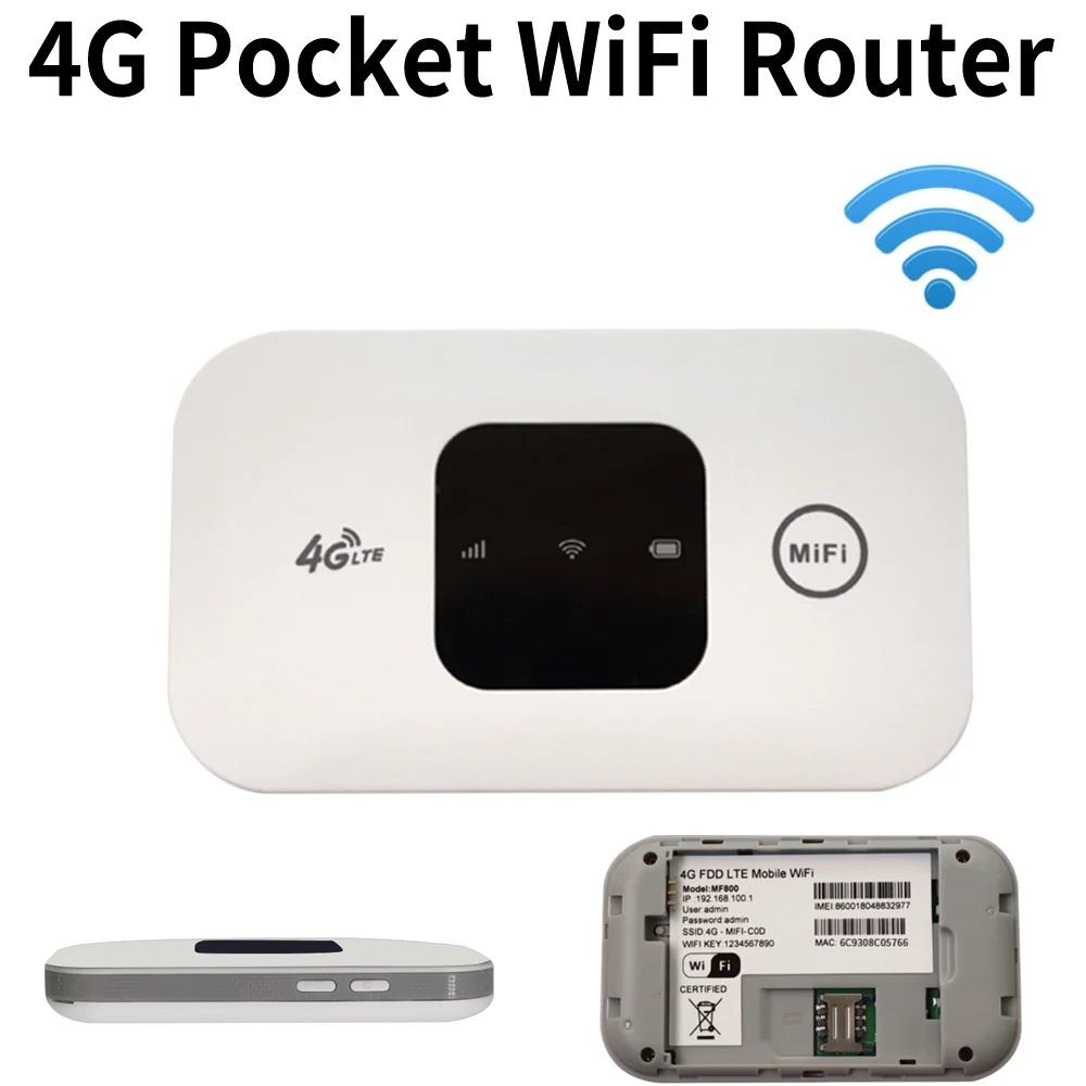 

Wireless Modem 4G Pocket WiFi Router 150Mbps Mobile Hotspot with SIM Card Slot Wide Coverage 4G Wireless Router