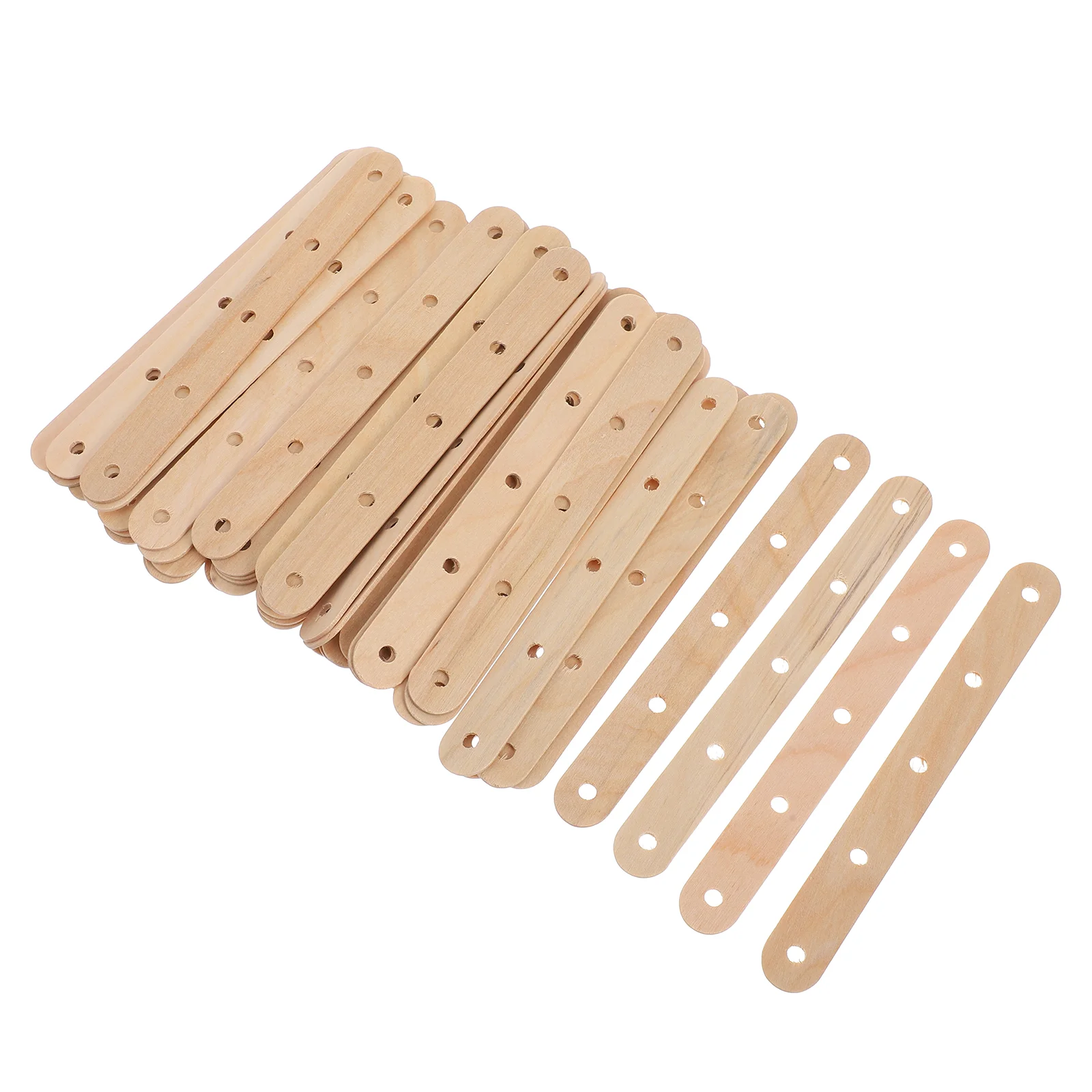 

50 Pcs Holder Wicks Popsicle Sticks for Crafts Self Made Wood Flat Mending Plate