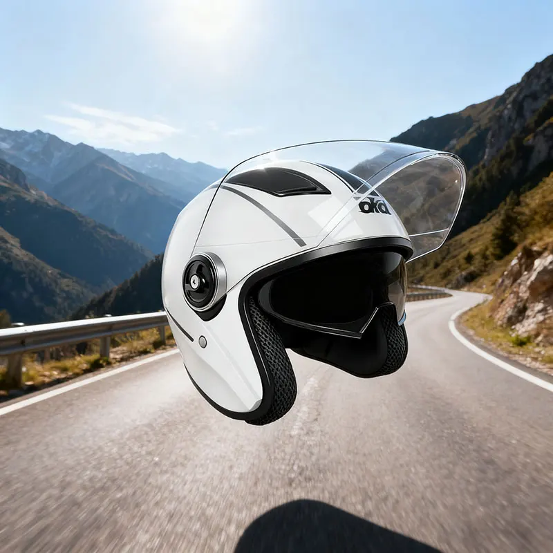 

Четыре сезона двойной зеркальный шлем электромобиль мужской и женский полушлем мотоциклетный аккумулятор автомобильный шлем