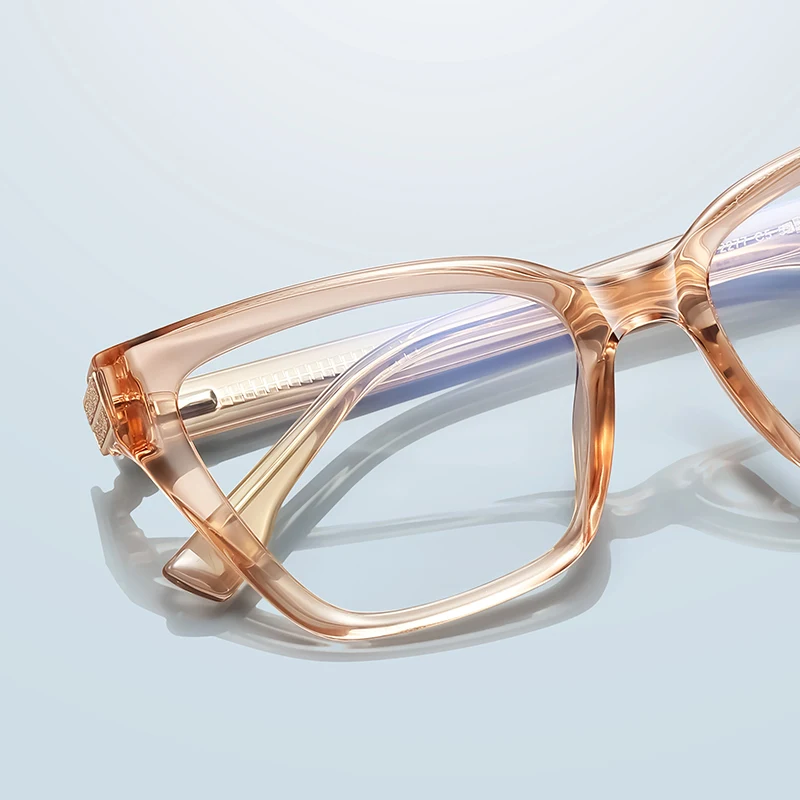 

Double Legend Anti-blue light Myopia Glasses Women Men 2277 TR90 Glitter fresh fairy Customized Prescription Eyeglasses Reading