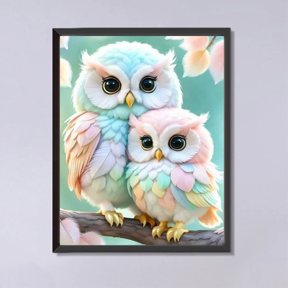 Evershine Diamond Mosaic Bird New Arrival Painting Owl Animal Full Square Round Embroidery Cartoon Picture Rhinestones