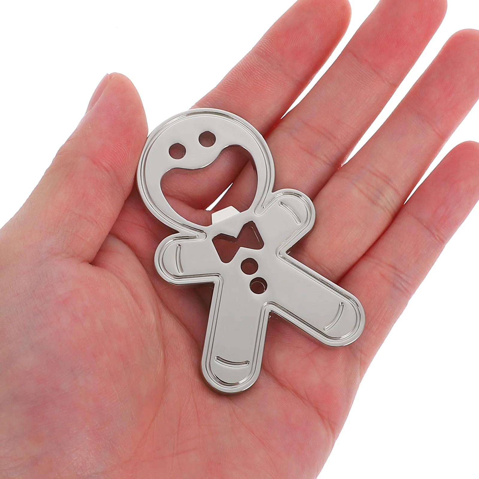 2Pcs Adorable Gingerbread Man Bottle Opener Heavy Duty Beer Lid Lifter for Hotel Restaurant Bar and Home Application