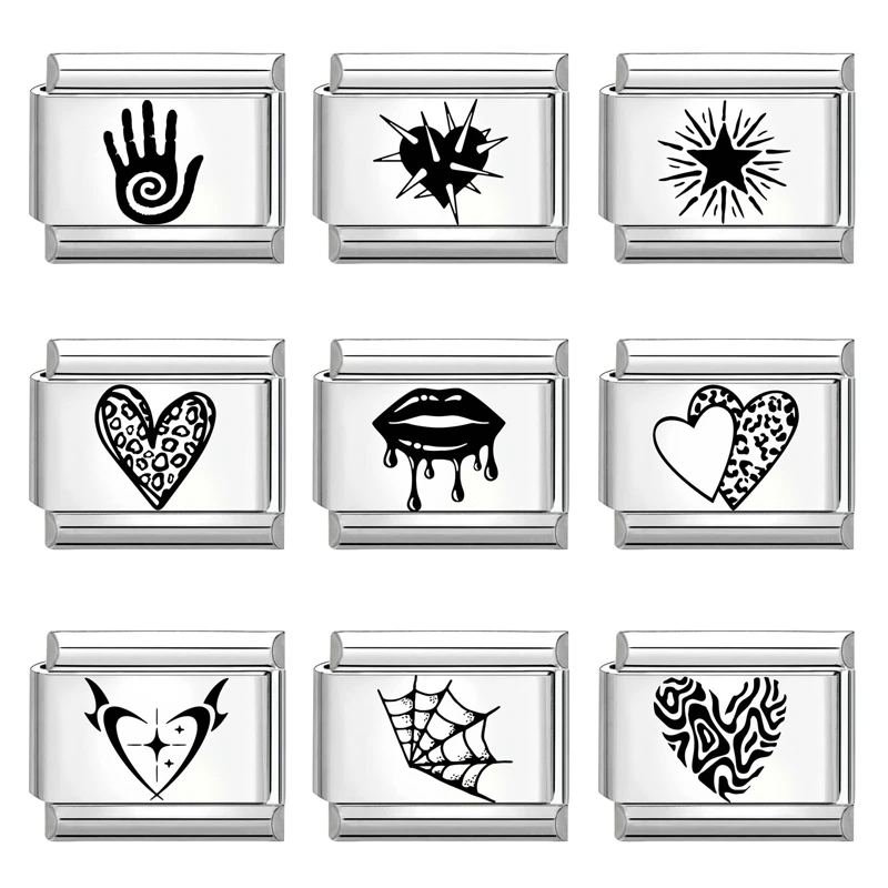 جديد جميل الحيوانات الأليفة القطط والكلاب وصلات سحرية إيطالية تناسب 9 مللي متر سوار الفولاذ المقاوم للصدأ النساء الرجال DIY بها بنفسك صنع المجوهرات