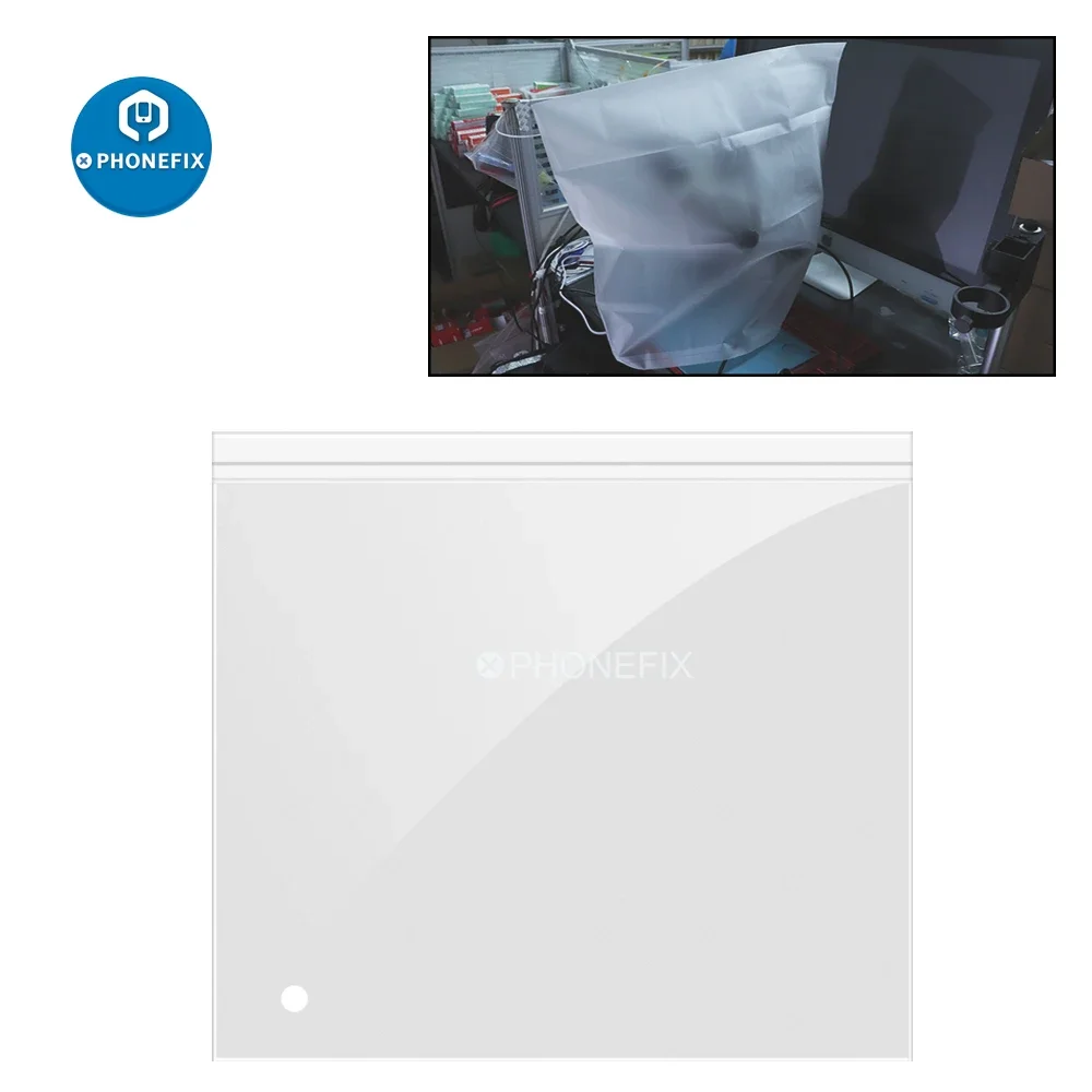 475 X 490mm Standard Microscope PVC Plastic Moistureproof Transparent Protect Dust Cover Protect Microscope From Dust Big Bag