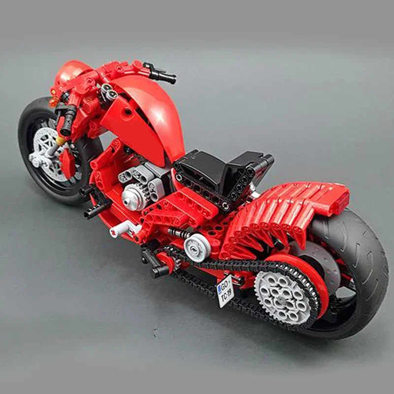 Moc Bausteine Auto Serie Modell Flamme Motorrad technische Ziegel DIY Montage Bau Spielzeug für Kinder Weihnachts geschenke