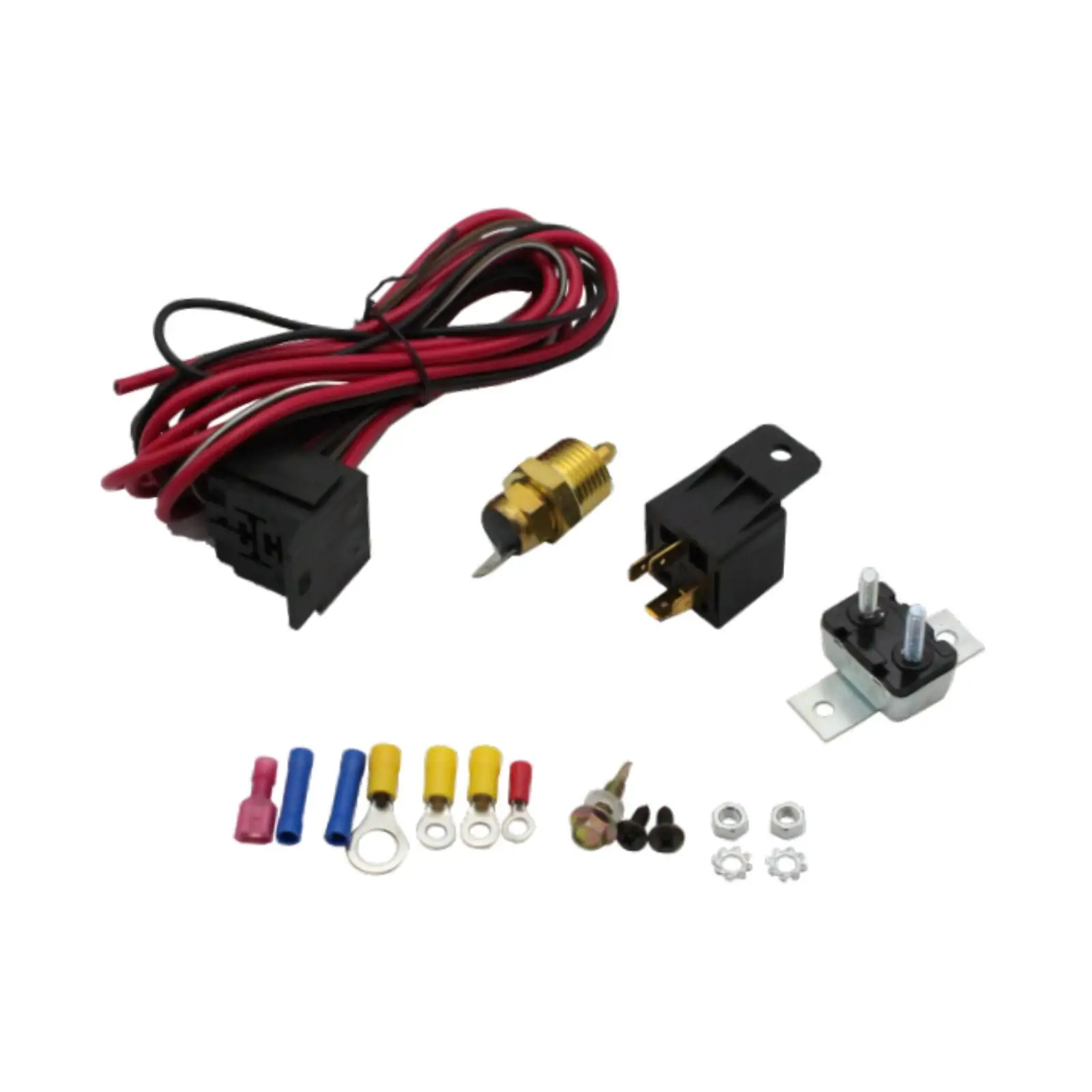 Electric Cooling Fan Thermostat Kit Electric Fan Wiring Kit 185 on 175 Off for 390 406 427 428 429 460