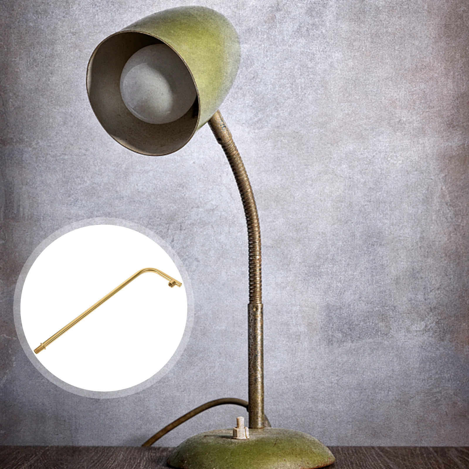 

Curved Lamp Stem for Desk Lamp Stand Sturdy Fixture Down Rods and Stems Repair Part Lighting Fixture Stems