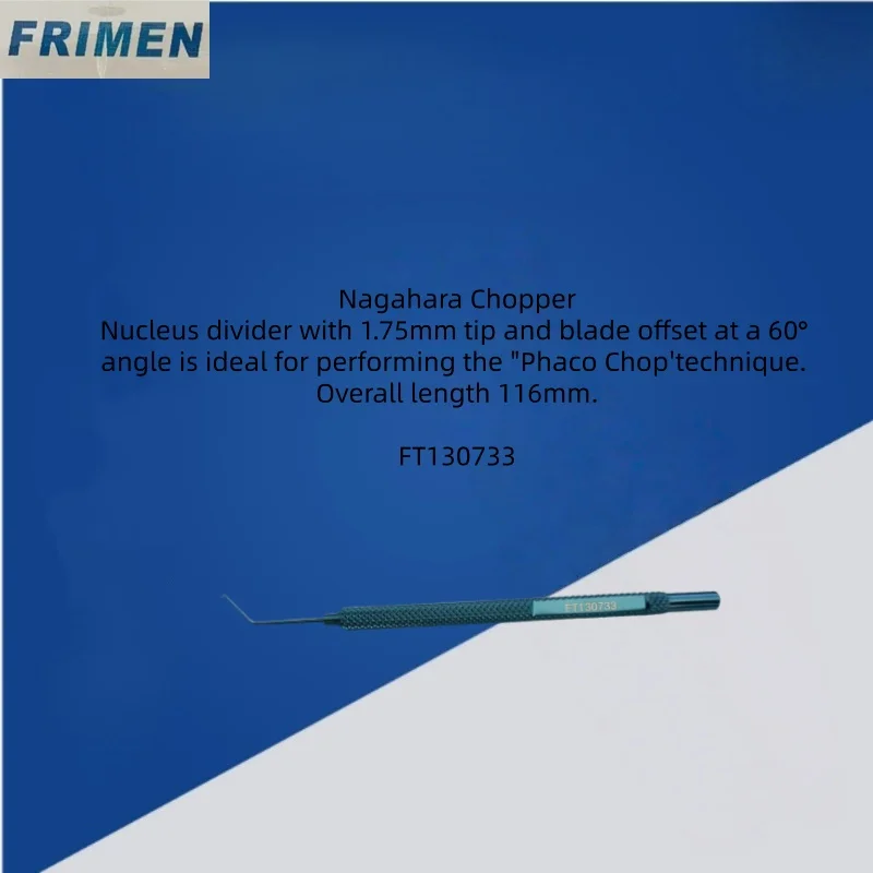 Instrumentos oftálmicos Nagahara Chopper usados para equipamentos médicos, cuidados com lentes de contato e cuidados com os olhos