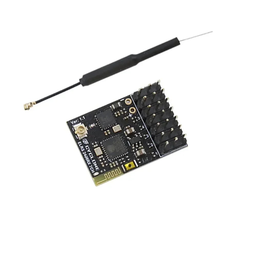Receptor ELRS 2,4 Ghz PWM 7CH CRSF compatible con protocolo ELRS 3,2 PWM/CRSF antena de tubo de cobre para RC FPV Drone avión