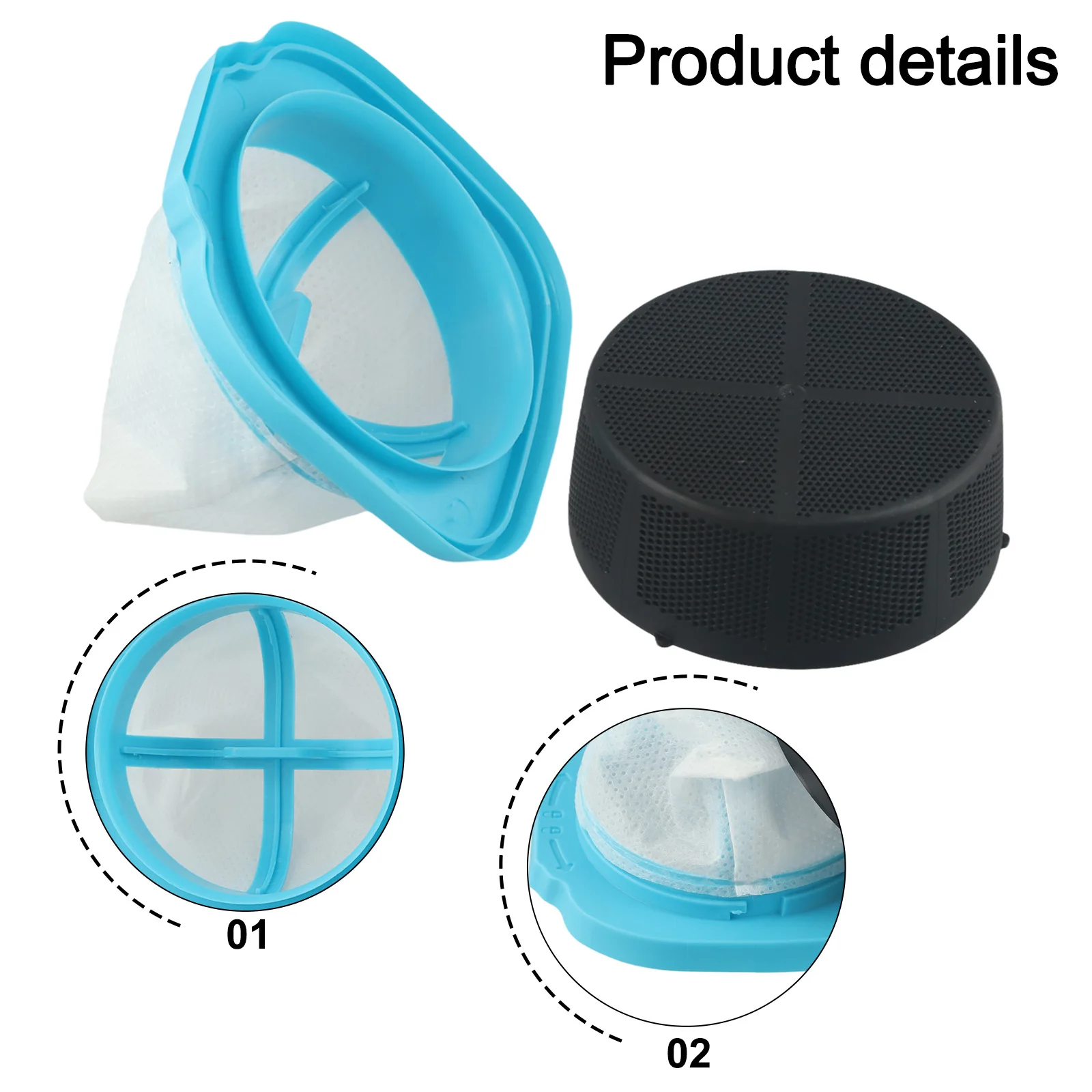 Excellent Filtration Efficient Cleaning Replacement Filter for BLACK for decker Cordless for Handheld Vacuum HNVD220J00 Spare