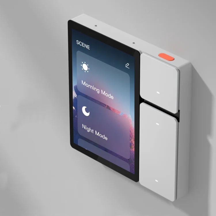 

2024 Golden Security Tuya 3.5 Inch Touch Screen Smart Home Panel with Built-in 3 Gang Switches Working with Smart Life APP