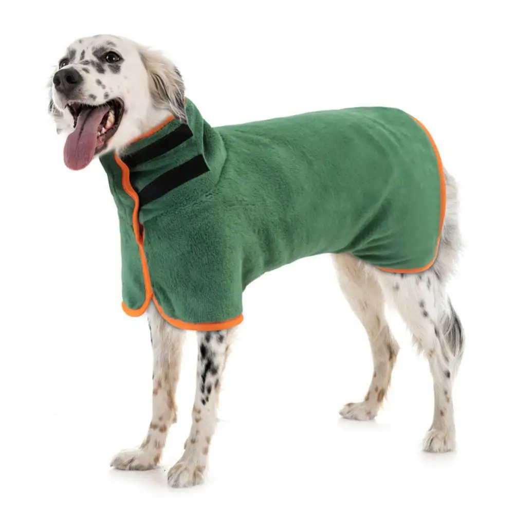 Dog Bathrobe Absorbent Fast Microfiber Dog Accessories Pet Drying Coat Adjustable Pet Beach Towel