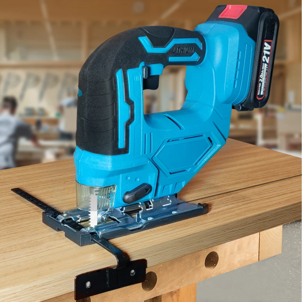 Cordless Jigsaw 65mm Electric Jig Saw Portable Multi-Function Woodworking Power Tool Adjustable Woodworking for Makita Battery