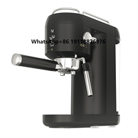 Italian Semi-Automatic Espresso Coffee Machine 20BAR Lever Stainless Steel Portable 220V French Langua Modern Home Use Outdoor