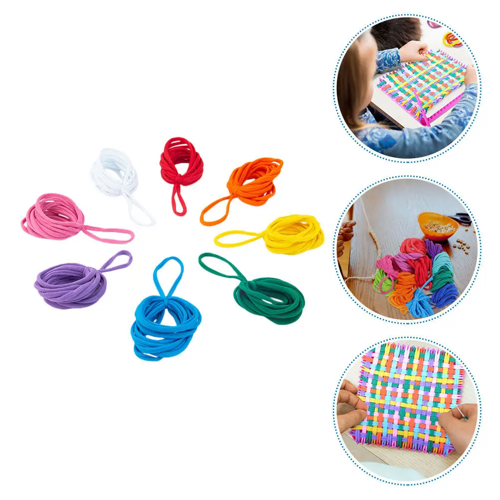 

96Pcs Weaving Loom Loops Elastic Braided Cord Refill Pack for DIY Potholders Coasters Rings Adults Crafting Supplies