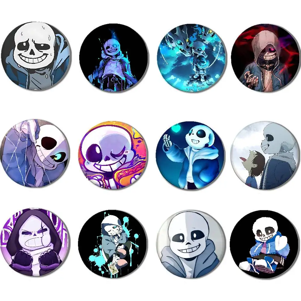 Cute H-Undertale Sans-W Badges Button PinsBrooch Creative Funny Quotes Badge Clothes Backpack Jewelry Gift For Kids Friends