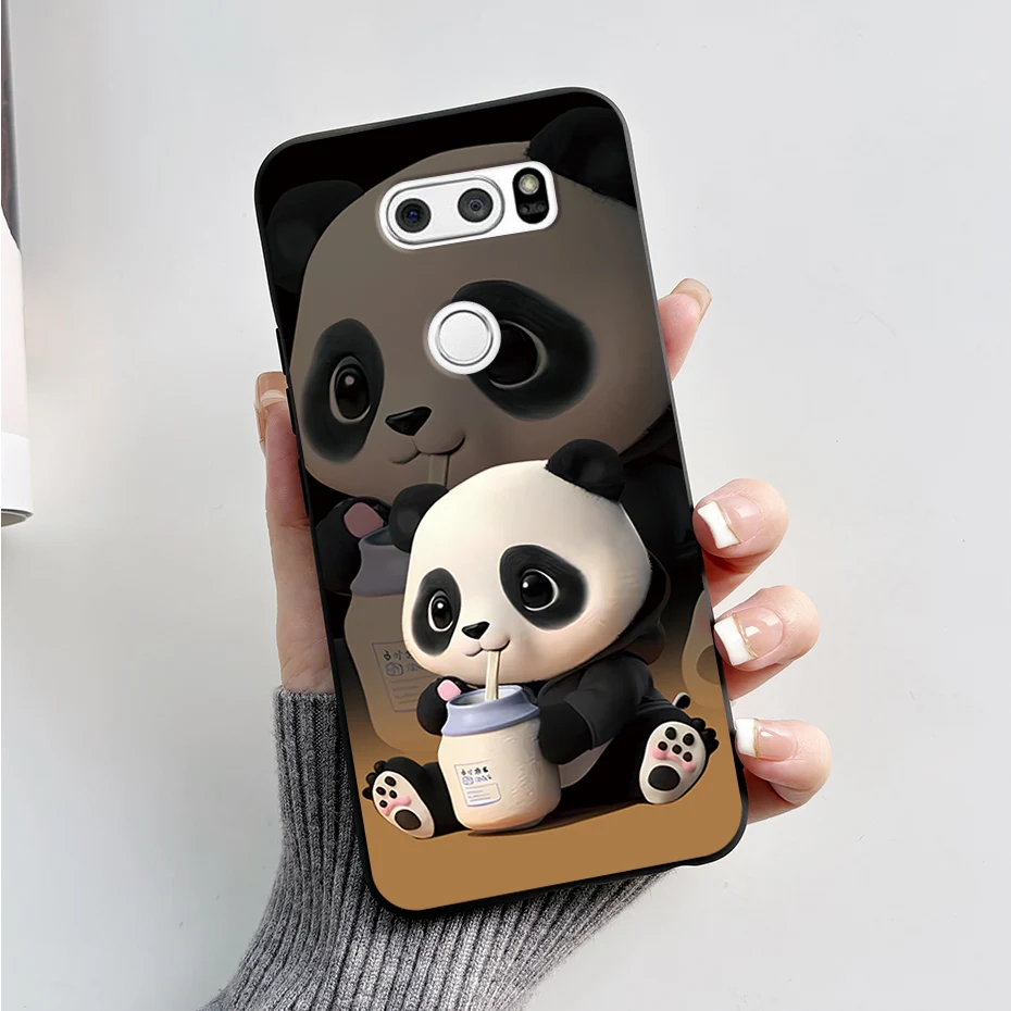 Exquisite Back Cover For LG V30 Plus Coque Cute Panda Phone Case For LG V 35 V 30S Silicone Soft Thin Funda For LGV30 V30+ Cases