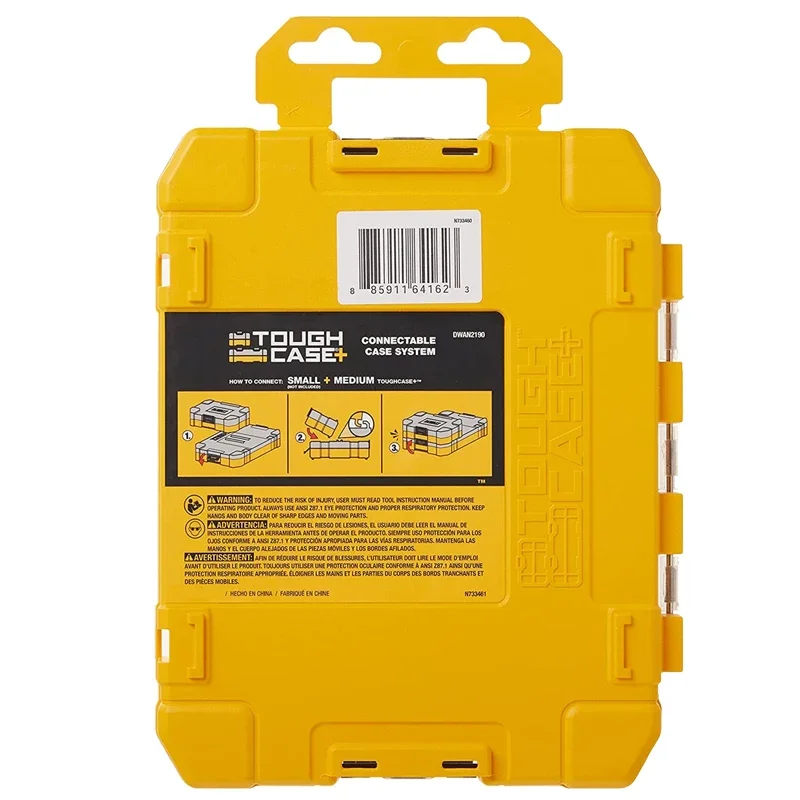 DEWALT DWAN2190 Toolbox Hard Storage Box Medium Size 8 Compartments Can Hold Small Tools Accessories Portable Storage Box